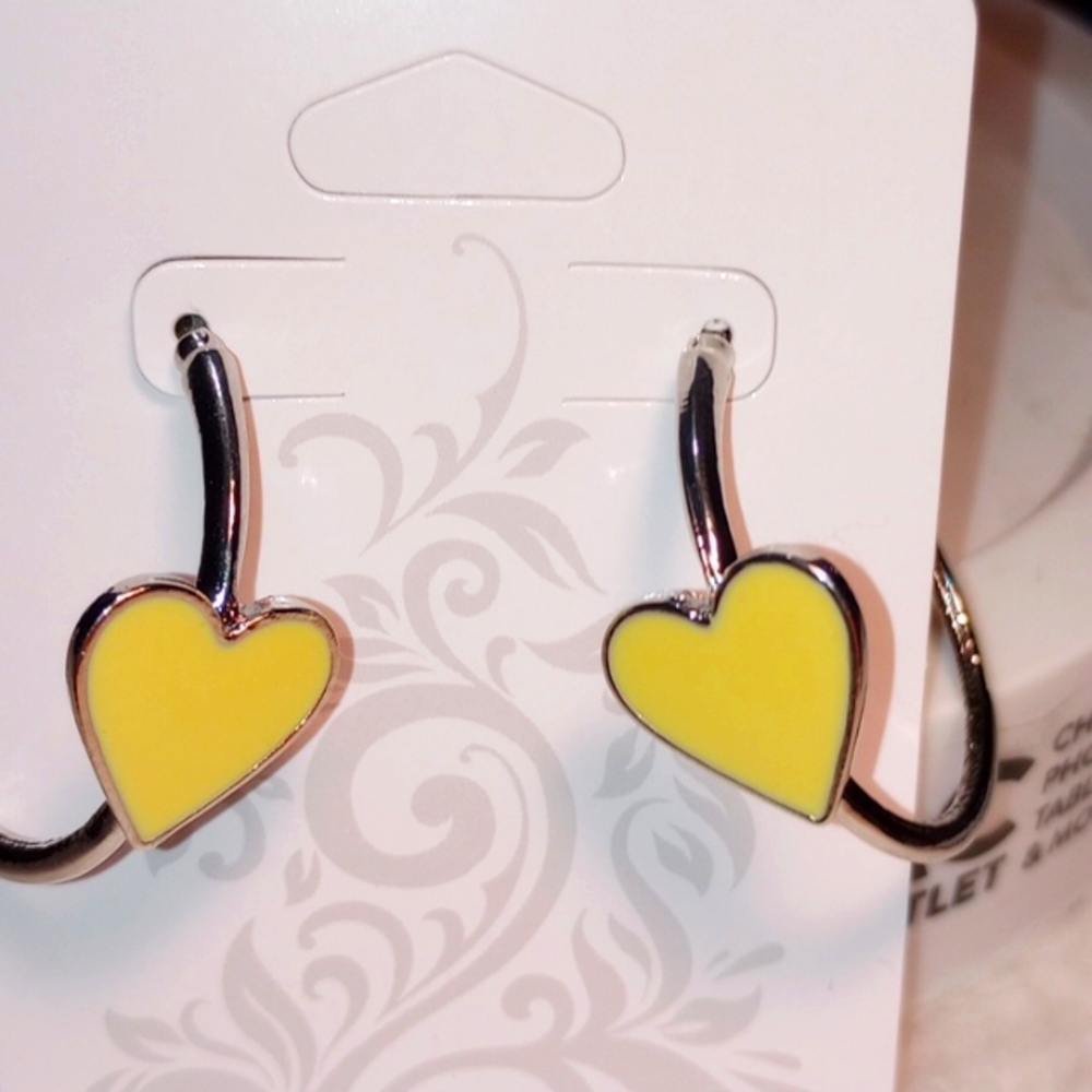 💐Yellow Heart Shaped Earrings💐